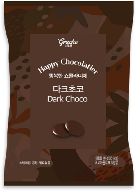 행복한쇼콜라띠에(다크초코)100g, 단품, 1개