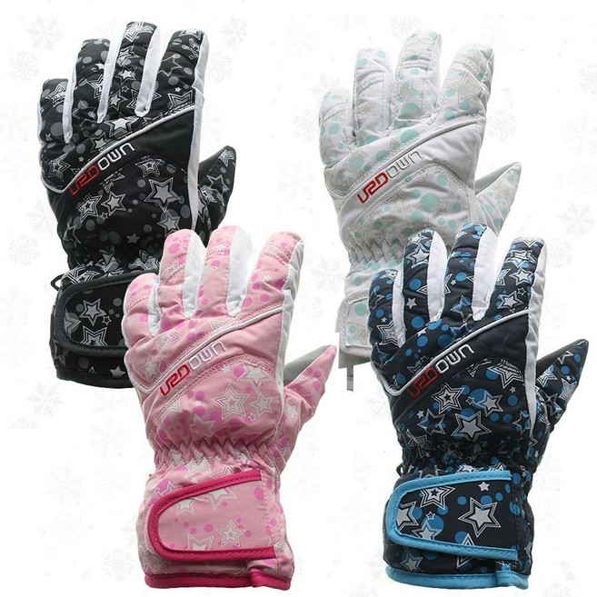 업다운 스키장갑(4080) 주니어 아동 겨울 보드 방한, 네이비, 1개