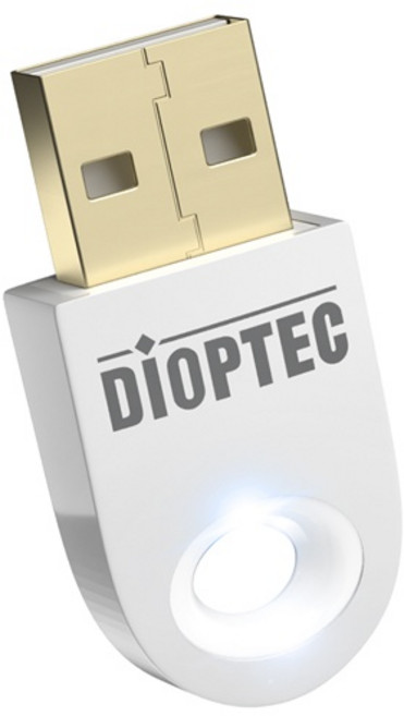 디옵텍 BTD01-WH LED 블루투스 4.0 동글 고리형 WHITE, 상세페이지 참조, 화이트, 1개