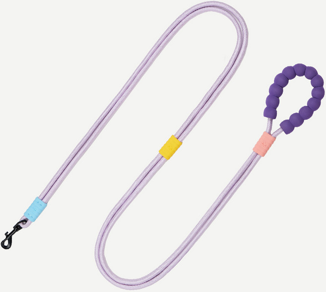 펫쭈 강아지 리드줄 목줄 핸즈프리 산책줄 멀티, 라이트퍼플, 1개