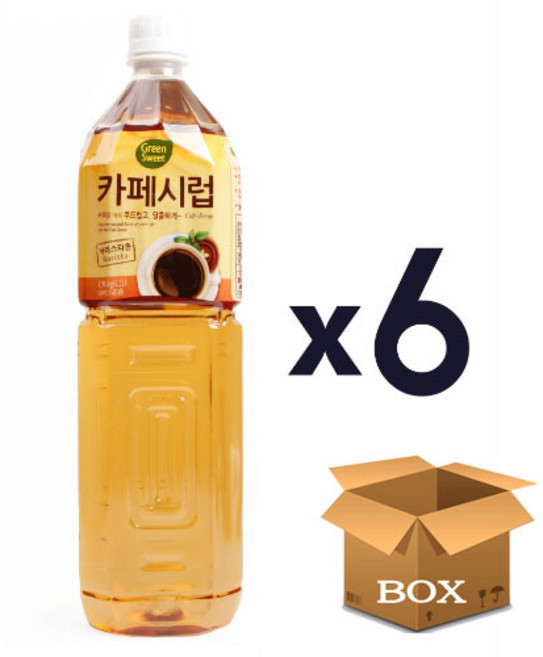 소림다원 / 대상 카페시럽, 6개, 1.5L