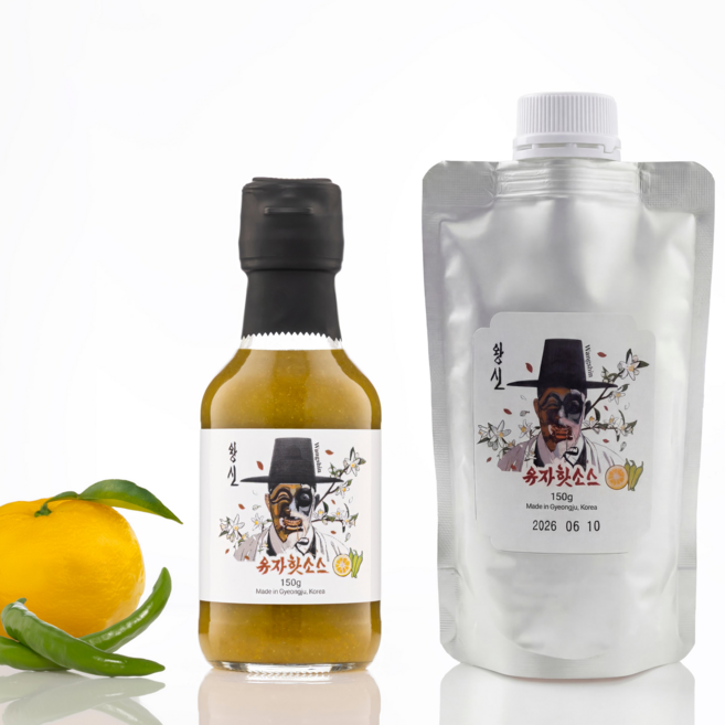 왕신유자핫소스 150g 무첨가 알루미늄파우치, 1개