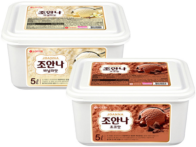 조안나 5리터 2개, 1개, 바닐라+초코, 10L
