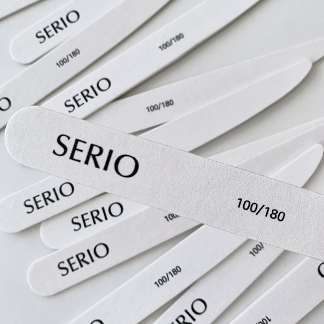 세리오 우드화일 나이프 네일화일 100/180 (10개), 1개, 흰색