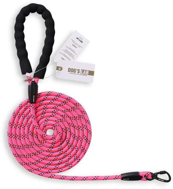 독스랩 1.5m 2m 3m 5m 스트롱 로프 소형견 중형견 대형견 줄 강아지 리드줄 산책줄, 핑크, 1개