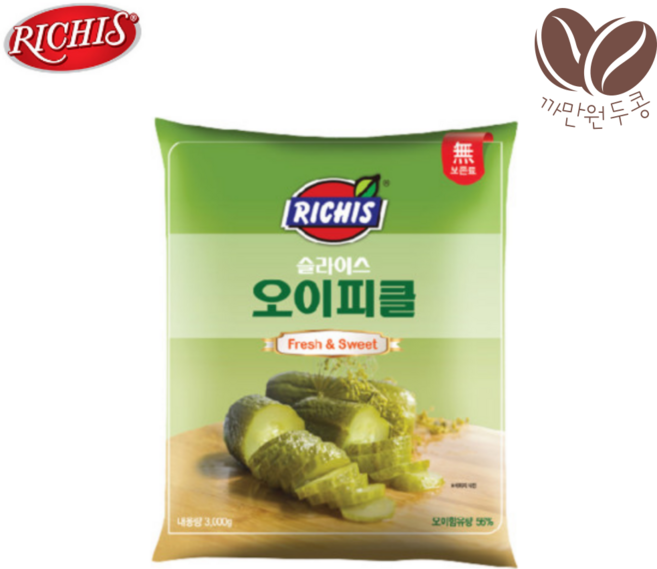리치스 슬라이스 오이피클 파우치, 3kg, 1개