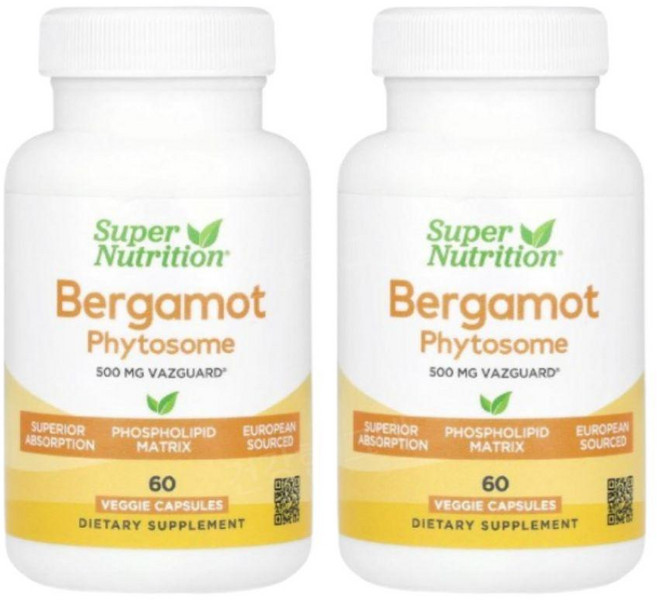 슈퍼뉴트리션 베르가모트 베르가못 피토솜 500mg 60캡슐 2개 파이토솜 Bergamot, 60정
