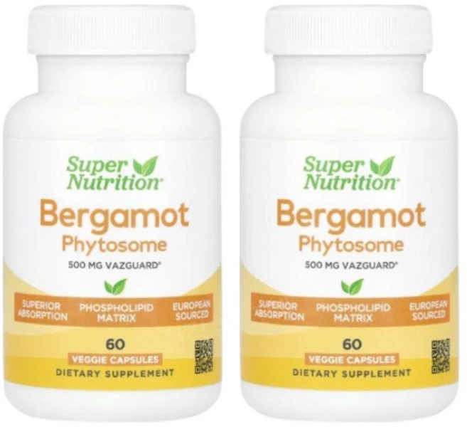 슈퍼뉴트리션 베르가모트 베르가못 피토솜 500mg 60캡슐 2개 파이토솜 Bergamot, 60정 - 쿠팡