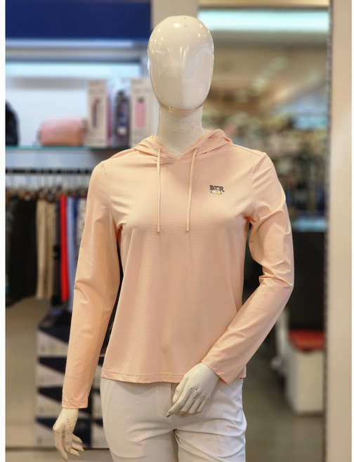 BTR골프 [NC엑스코점] 골프일상출퇴근 BVT8714WBEI 비티알 여성 봄여름 흡습속건 냉감메쉬 베이직 후드티셔츠