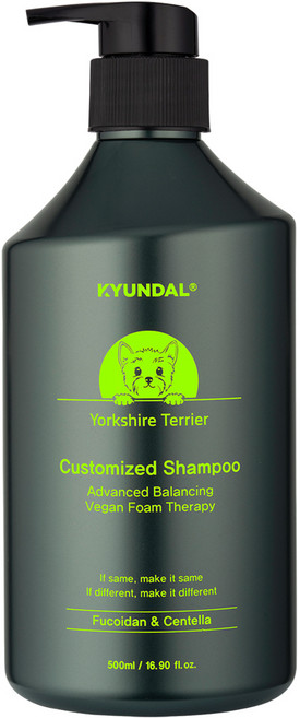 견달 요크셔 테리어 전용 어드밴스드 밸런싱 커스터마이즈드 강아지 천연 저자극 애견 샴푸 린스 겸용, 1개, 500ml
