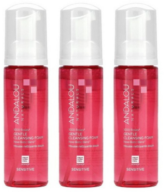 안달로우내추럴스 1000 로즈 클렌징 폼 센서티브, 3개, 163ml