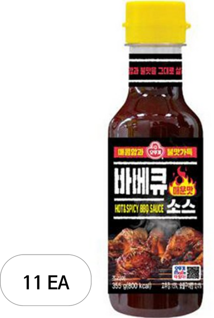오뚜기 바베큐소스 매운맛, 355g, 11개