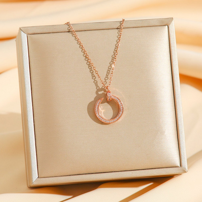 홍시마켓 스테인레스스틸 여성용 알러지없는 고급스러운 목걸이