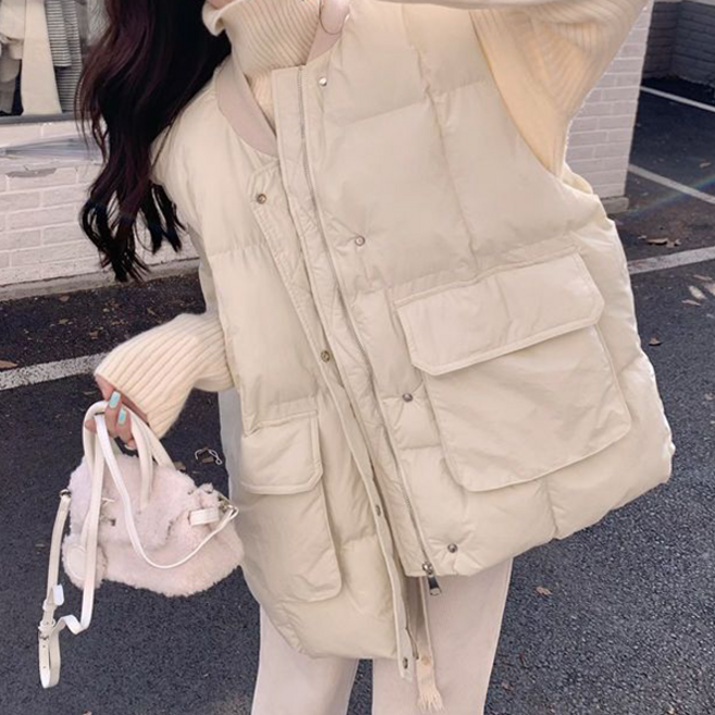 로렌미 아웃포켓 패딩 조끼 S251013FW-6