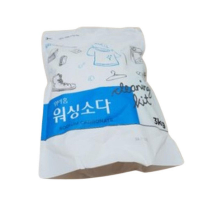 위아홈 미국산 천연 탄산소다 워싱소다 분말세제, 4개, 3kg