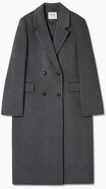 쉬즈미스 울 혼방 더블 브레스티드 롱 코트 SWHCTP42040 CH