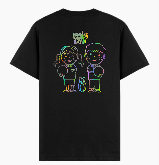 볼링 티셔츠 홀로그램 귀여운 커플 부부 볼링크루 bowling crew 메쉬 기능성 면티 단체 팀복 제작