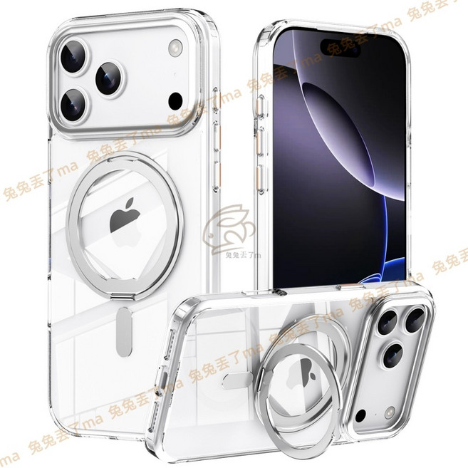 Rabbit Technolog 適用iPhone磁吸手機殼, 透明銀,16E/17E, 1個