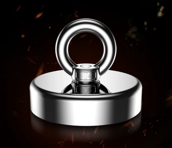 더퍼몰 공업용 초강력 네오디움 원형 고리 자석 90mm 최대 하중 400kg (업그레이드형), 1개