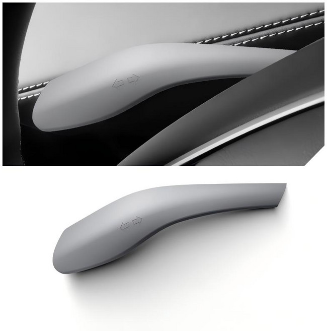 테슬라 모델3 모델Y 주니퍼 호환용 방향지시등 레버 실리콘 보호 커버, 방향지시등 레버 커버, 그레이, 기타