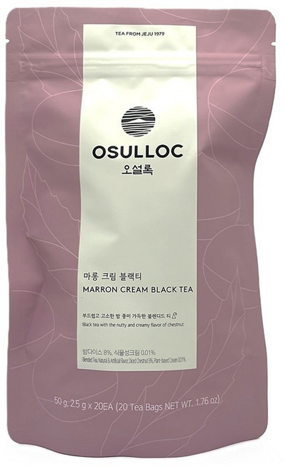 오설록 마롱 크림 블랙티 피라미드 티백, 2.5g, 20개입, 1개