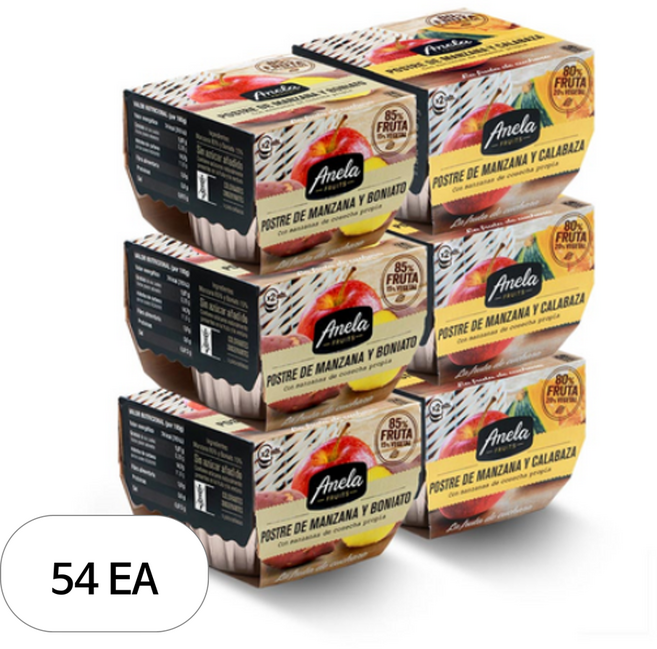 아넬라 생과일 든든야채 퓨레 2종 x 2p 세트, 고구마, 단호박, 54세트, 100g