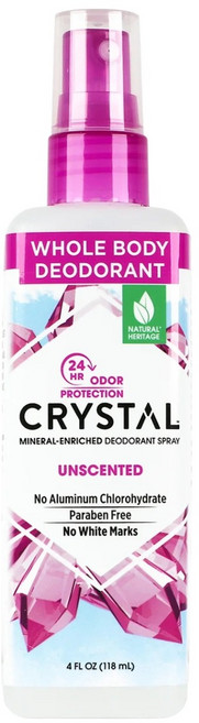 美國 CRYSTAL 全身用礦物除臭噴霧 無香, 118ml, 1瓶