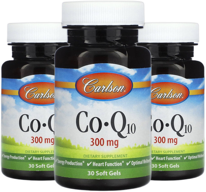 칼슨 코큐텐 Co-Q10 코엔자임 소프트젤 30정 2+1, 3개