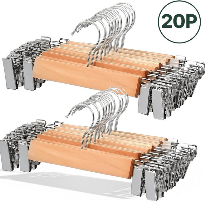 까유니아 원목 우드 논슬립 아기 옷걸이 20p, 20개