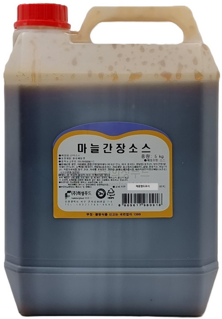 군주마켓 마늘간장소스 5kg, 1개