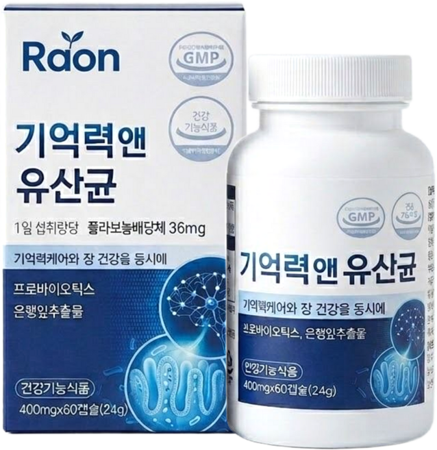 12개 구매시 장뇌 유산균 nk4146 증정/ 뇌영양제 식약청인증, 1개, 60정