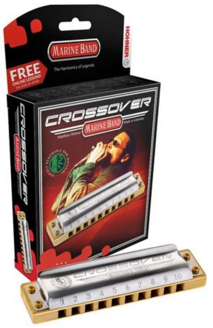 마린 밴드 크로스오버 하모니카 크롬 - Bb키 Marine Band Crossover Harmonica in Chrome - Key of Bb, 1개