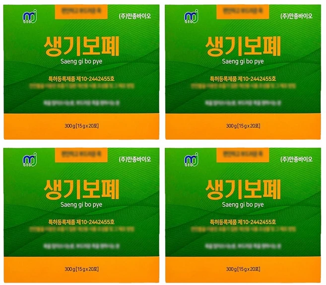 만종바이오 생기보폐 20포 x 4박스 특허성분 도라지 대추 모과 산수유 감초, 80개, 15g - 쿠팡