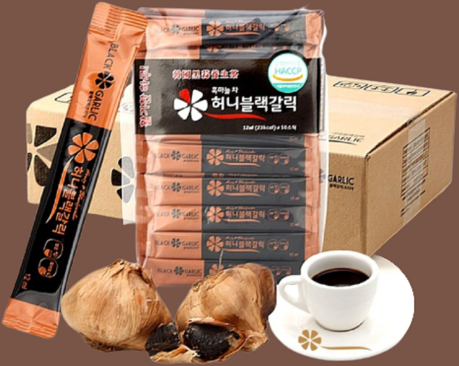 남자 여자 허니블랙갈릭 발효 흑마늘 흙마늘 아카시아 꿀 벌꿀 엑기스 액기스 진액 즙 스틱 효능 효과, 12ml x 50스틱, 600ml