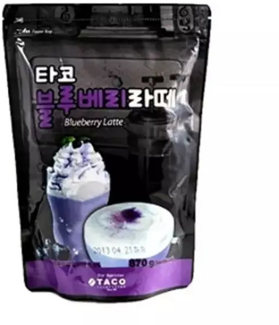 제이커머스타코 블루베리라떼 870g 리필용 블루베리분말 라떼용 라떼가루 라떼파우더 블루베리라떼리필용