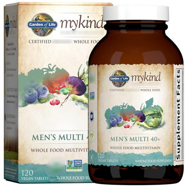 가든오브라이프 마이카인드 멘즈 멀티 40+ 비건 타블렛, 1개, 120정