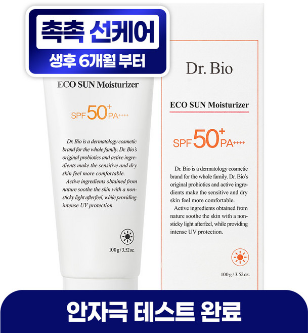 닥터바이오 에코 모이스처라이저 선크림 SPF50+ PA++++, 100g, 1개