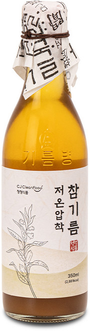 청정식품 통참깨 100% 저온압착 참기름, 1개, 350ml