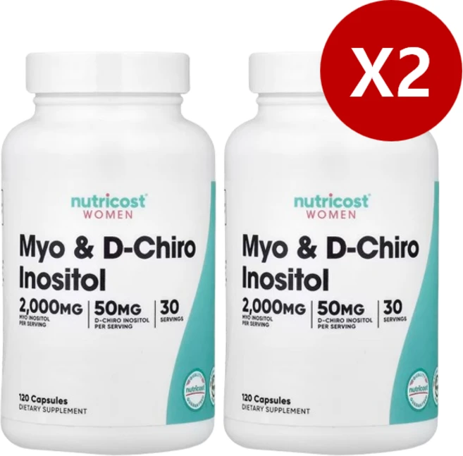 뉴트리코스트 우먼스 미오 d-카이로 이노시톨 120 캡슐, 2개, 120정 - 쿠팡