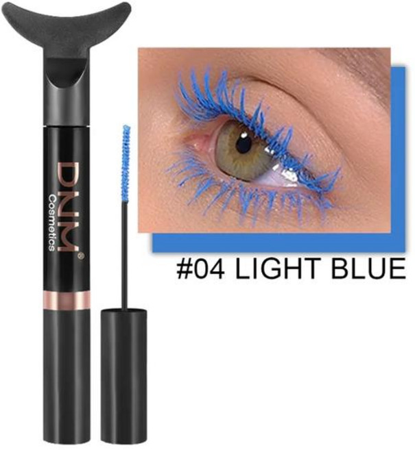 6 색 아이 마스카라 방수 두꺼운 롤 내구성 페이드리스 블랙 멀티 컬러 브러쉬 트렌드 메이크업, 04 LIGHT BLUE, 1개