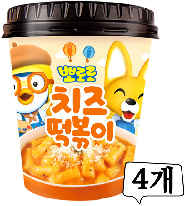뽀로로 치즈 떡볶이 110g X 4개 (무료배송)