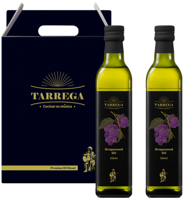 [타레가]포도씨유 500mlx2 선물세트(포도2), 1개, 500ml