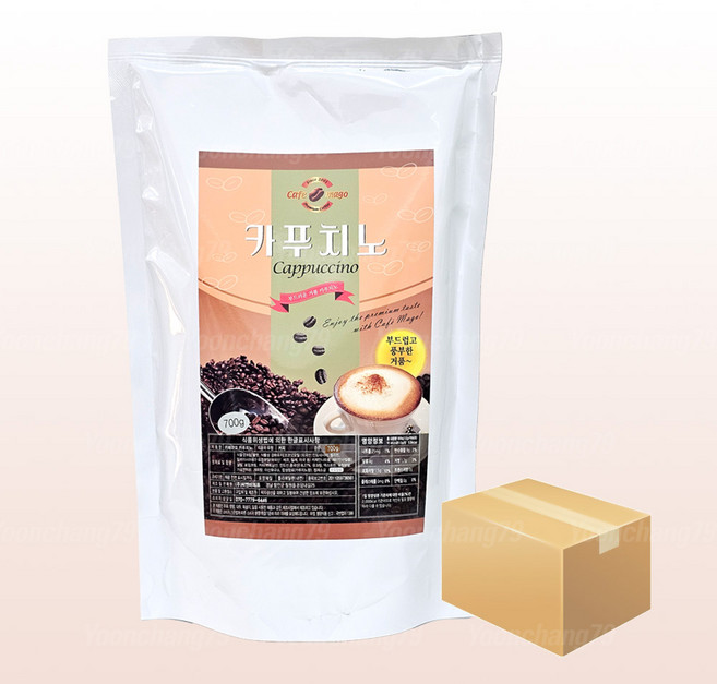 씨앤비 카페마고 카푸치노(자판기용 커피믹스), 700g, 12개, 1개입