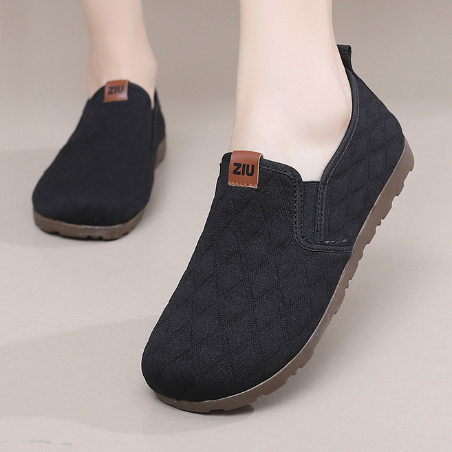 SAHINER 여성 니트 슬립온 단화 퀼팅 디자인 캐주얼 신발 ANX15