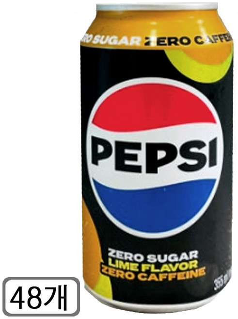 펩시 제로 슈거 라임향 제로 카페인, 355ml, 48개