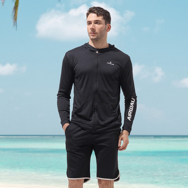 에어워크서프 남성래쉬가드 보드숏 배색 포인트 비치 반바지