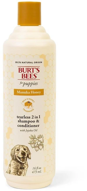 Burt's Bees for Pets Manuka Honey Tearless 투인원 샴푸 및 컨디셔너 호호바 오일 함유 400ml(16온스) 256859, 16 Fl Oz (Pack of 1), 2 in 1 Shampoo and Conditioner - 쿠팡