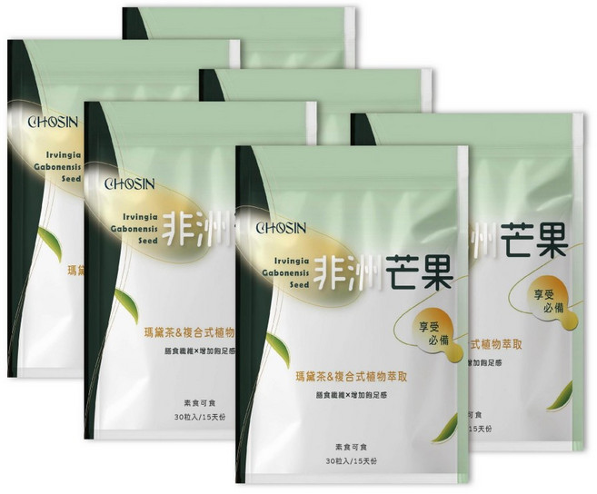 CHOSIN 珂心生醫 非洲芒果素食膠囊, 1個, 六包入