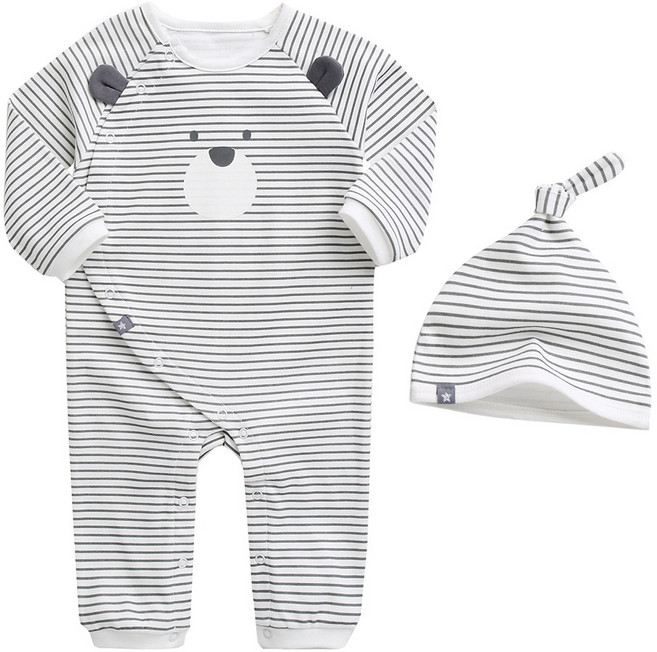 그린베베 국내생산 봄가을용 퓨어곰 우주복