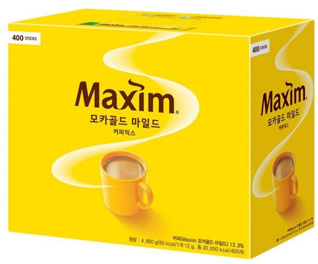 맥심 모카골드 마일드 커피믹스, 12g, 1개입, 400개